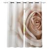 Red Rose Black Vine Spiral Leaves Print Window Curtains Luxury European Curtains for Living Room Balcony Hotel Cafe Drapes
