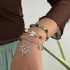 Salircon 2 Styles Exquisite Boho Beaded Bracelet Women Vintage Multilayer Ethnic Style Sun Butterfly Star Pendant Bangle Jewelry