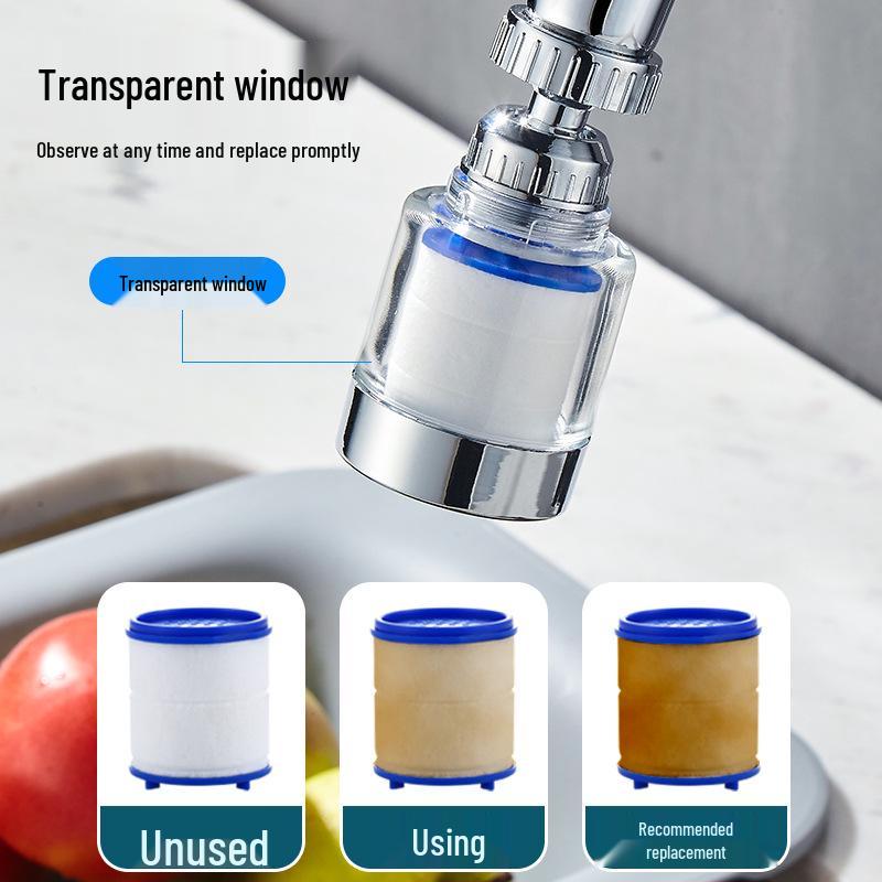 Universal Anti-Splash Kitchen & Shower Faucet Filter with Water Booster Nozzle
