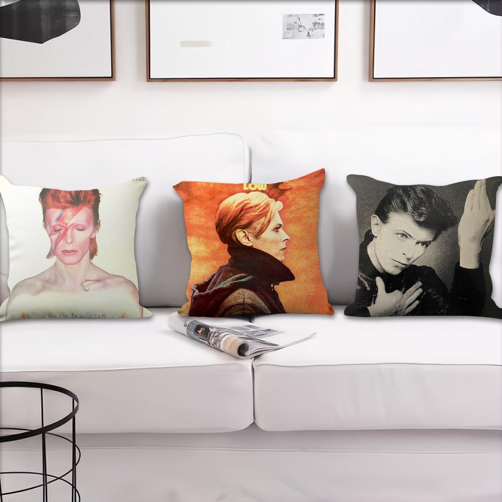 Federa Singer D-David B-Bowie per Divano Letto Comodino Camera da Letto Schienale Soggiorno Ufficio Cuscino Quadrato Stampato Multiplo