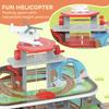 79 Piece Wooden Train Set, Kids Train Track Mine Themed with Crane, Helicopter