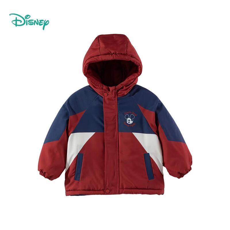 Disney Boys' Color-Block Hooded Padded Winter Jacket