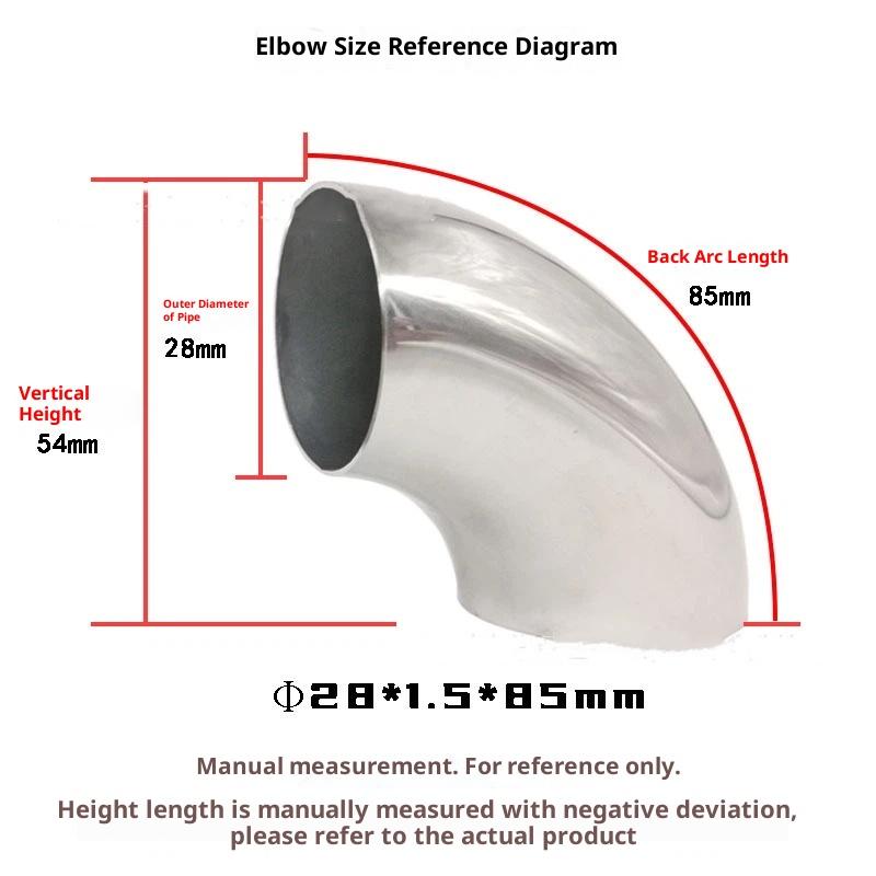 201 Stainless Steel 90 Degree Elbow Pipe Joint Universal Sanitary Welding Fitting for Industrial Plumbing Pipeline Repairs