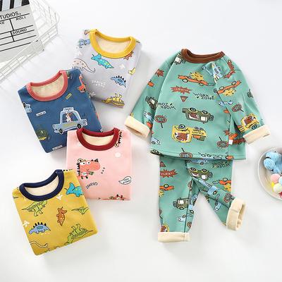 Winter Autumn Kids Pajamas Sets Boys Girls Clothes Cartoon Velvet Tops+pants 2Pcs/Set Childrens Clothing Suit Sleepwear