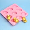 9 Cavities Silicone DIY Chocolate Mould Cake Mould Mouse Moulds Gold Ingot Shape