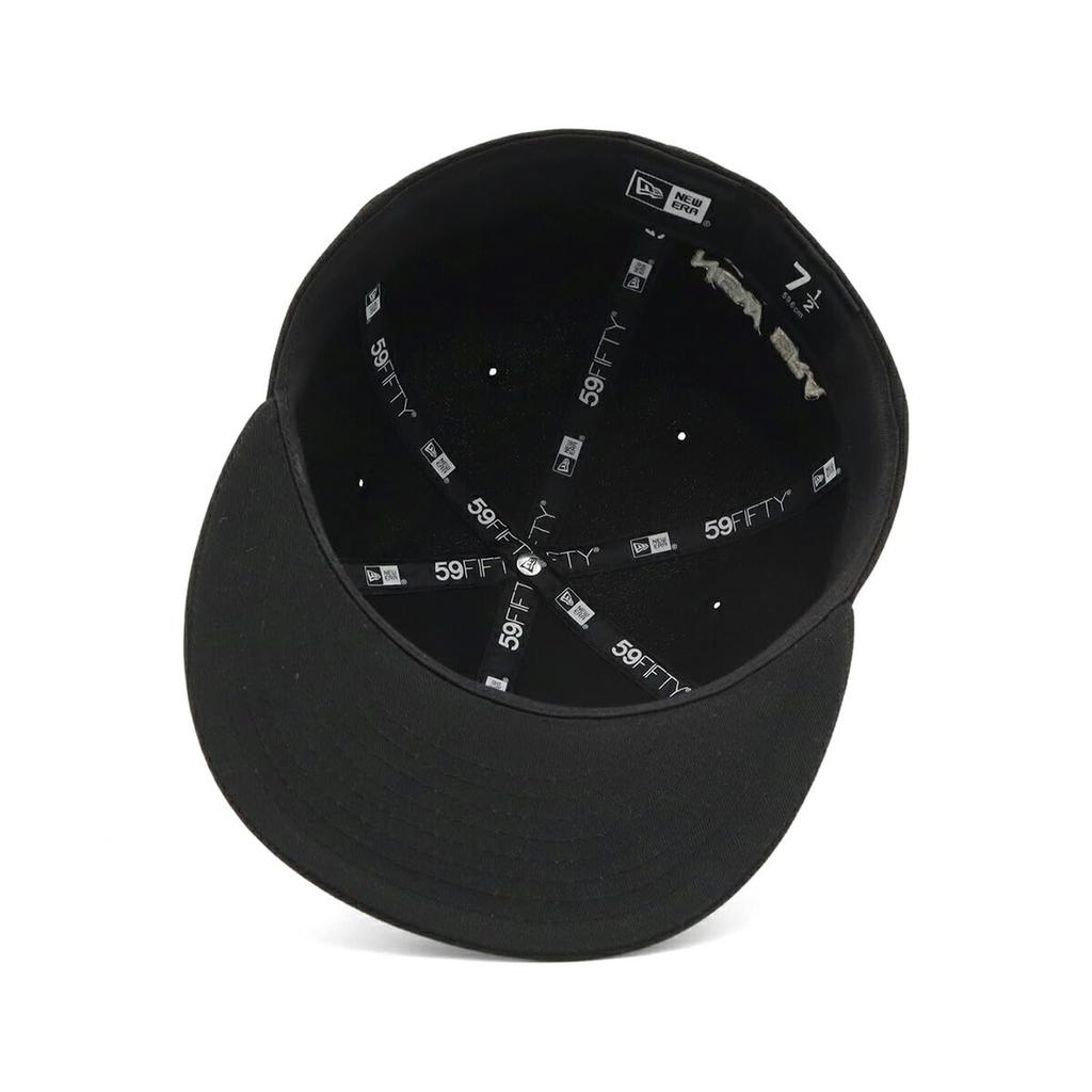 New Era 59FIFTY Cap 7 Handwritten Metal ONSPOTZ and Flat Deep BB UV Protection for Trendy Functional Small Size (14699759, NER36C8548), Black, 1/8