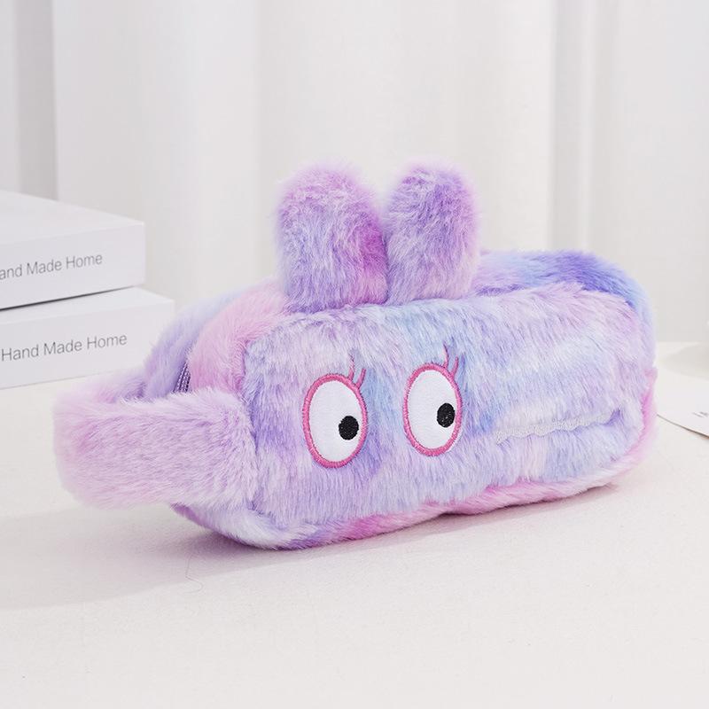 Trousse à crayons en velours grande capacité style Ins Sac de rangement mignon pour fille étudiante Sac à cosmétiques transfrontalier