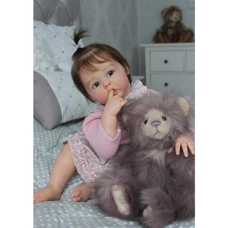 Куклы Reborn Baby Dolls Девочка 45 см 17,7 дюйма Реалистичные куклы новорожденных младенцев, которые выглядят как настоящие куклы, мягкое силиконовое виниловое тело