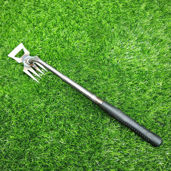 Weed Puller Tool Manganese Steel Uprooting Weeding Tool Garden Weed Remover with Long Handle for Vegetable Planting Weeding