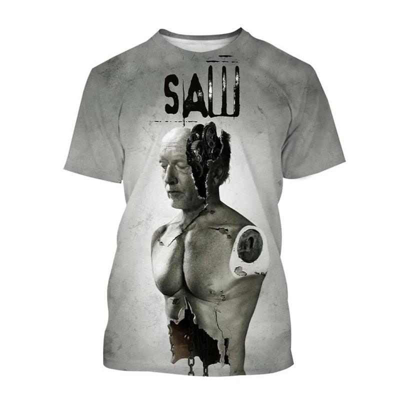 Horror Movie Saw X T-shirt 3D Printed Man Women Fashion Oversized Short Sleeve T Shirts  Men Tops Unisex clothing