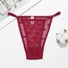 Sexy Lace Thong Women Low Waist Panties Transparent G String Thongs T-Back Underwear Female Solid Intimates Lingerie