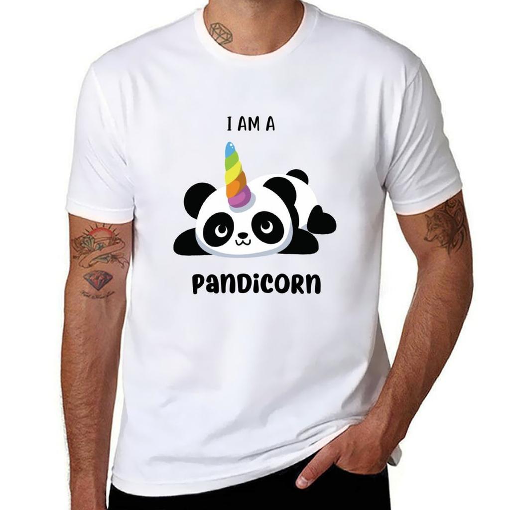 Pandicorn I Am A Pandicorn Cute Panda Unicorn TShirt Basic Solid Color Casual Tee Shirt