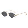 Fashion Women Sunglasses No Frame Cut Edge UV400 Protection Stylish Casual Sun Glasses Popular Accessory