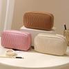 Fashion Portable Storage Bag Multifunctional Corduroy Handbag Large Capacity Simple Cosmetics Bag Travel