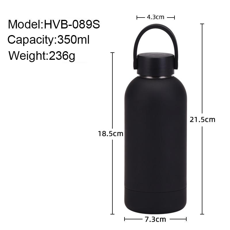 350ml Doppelschichtige Edelstahl-Thermosbecher Tragbarer Griff Einfache Kleine Öffnung Sport-Wasserflasche Outdoor-Wasserbecher