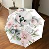 1pc Koala Flowers Automatic Open/Close Umbrella Compact Folding Umbrella with 8-Rib Shaft for Women/Men, Elegant Birthday1160S