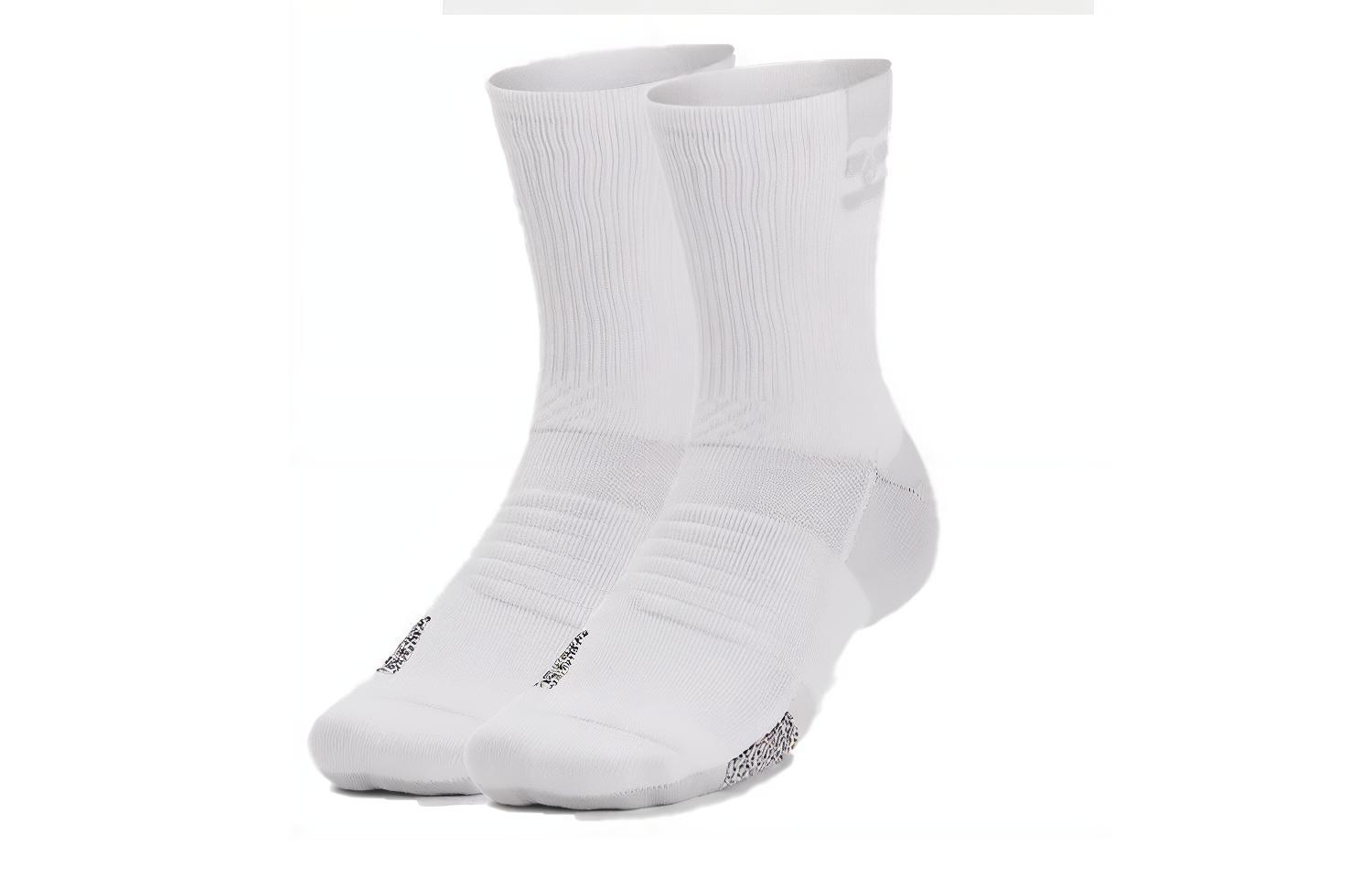 Under Armour Playmaker Crew Socks Unisex White 1376229-100 L