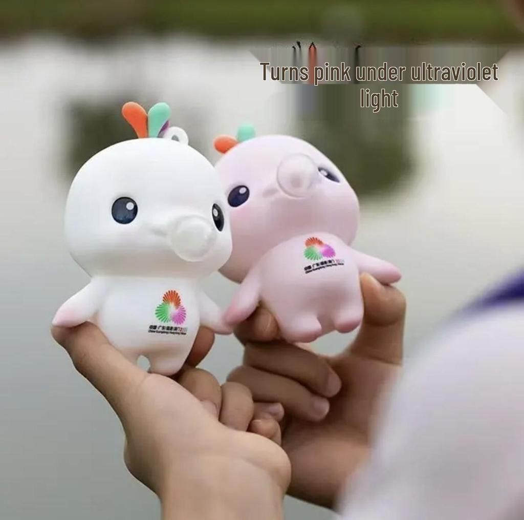 Reißverschluss Squishy Hähnchen Blasen Spielzeug - Farbwechselnder, Lichtempfindlicher Anhänger