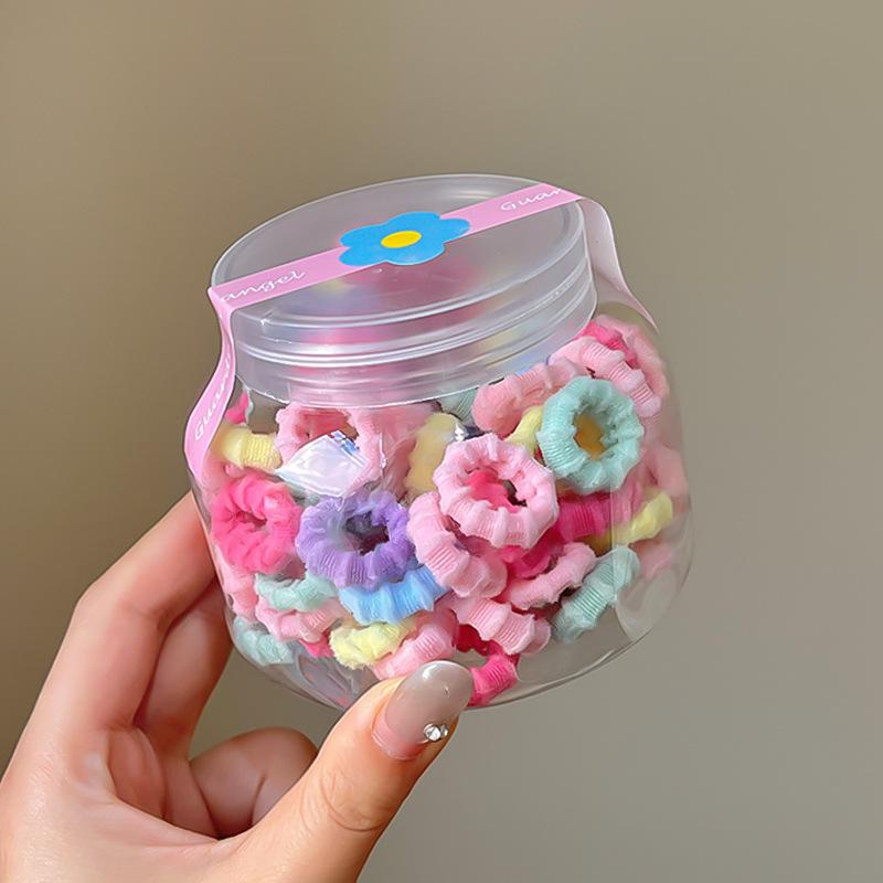100 Pcs, Children'S Colored Hair Does Not Hurt, Towel Ring, Hair Band, Girls' Small Hair Tie, Rubber Band, Baby Headband, Hair Accessories.