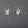 Rhinestone Crystal Flower Hairpins Hair Jewelry Vine Hair Pin  Graduation Ceremonies