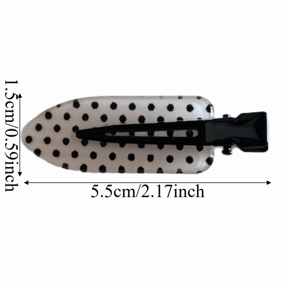 Durable Black White Acrylic Hair Clips Polka Dot Non-Slip Seamless Hairpin Secure Hold Elegant Hair Styling Accessories Work