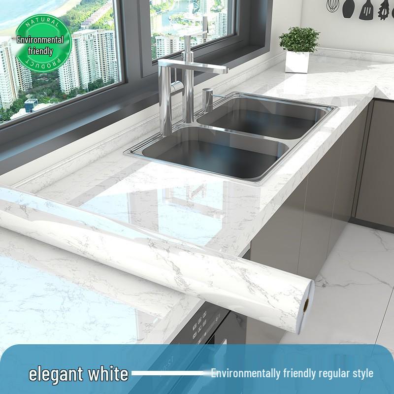 

Улучшенная самоклеящаяся кухонная наклейка под мрамор: Маслостойкое, водонепроницаемое, термостойкое покрытие для столешниц и стен.