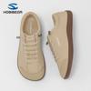 HOBIBEAR Leder Barfußschuhe Leicht Weite Zehenbox Null Drop Schlupfschuhe für Herren & Damen