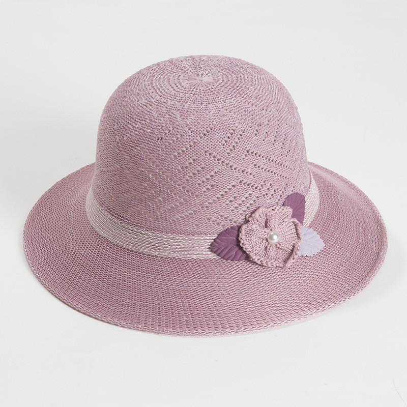 Mint Flower Summer Hat With Wide Brim For Women Sun Protection And Breathability