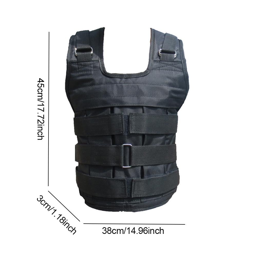 Weighted Vest Weight-bearing Vest Oxford Cloth Running Vest Adjustable Weight Jacket Weight Loading Vest for Strength Training