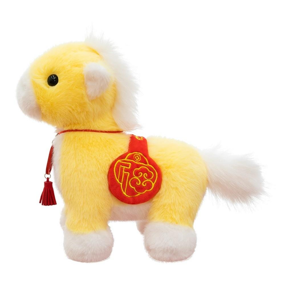 Tassel Pendant Horse Plush Doll Creative Cartoon Steed Doll Zodiac Pony Figurine  Chinese New Year