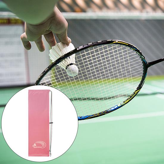 Badminton Racket Bag Portable Dustproof Protective Tear Resistant Soft Texture Large Capacity 2-3 Rackets Adjustable Shoulder Strap Drawstring