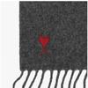 Ami Heart Logo Fringe Muffler Aw0047 A189