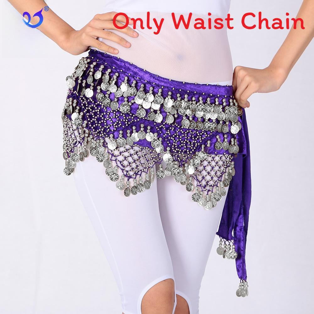 Belly Dance Hip Belt With Triangle Coins For Practice And Performance