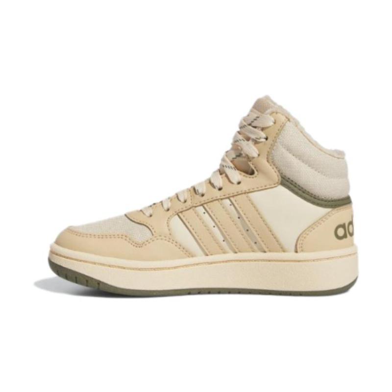 Adidas HOOPS 3.0 Mid Abrasion Resistant Mid Top Kids  Skateboarding Shoes Khaki Kids  Sneakers IF7738 40 хаки