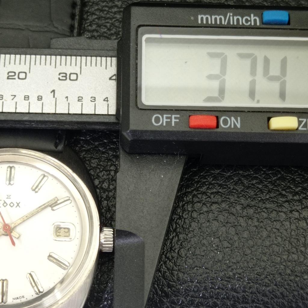 USED EDOX AUTOMATIC SWISS MENS DATE WHITE COLOR DIAL WATCH A432199-2