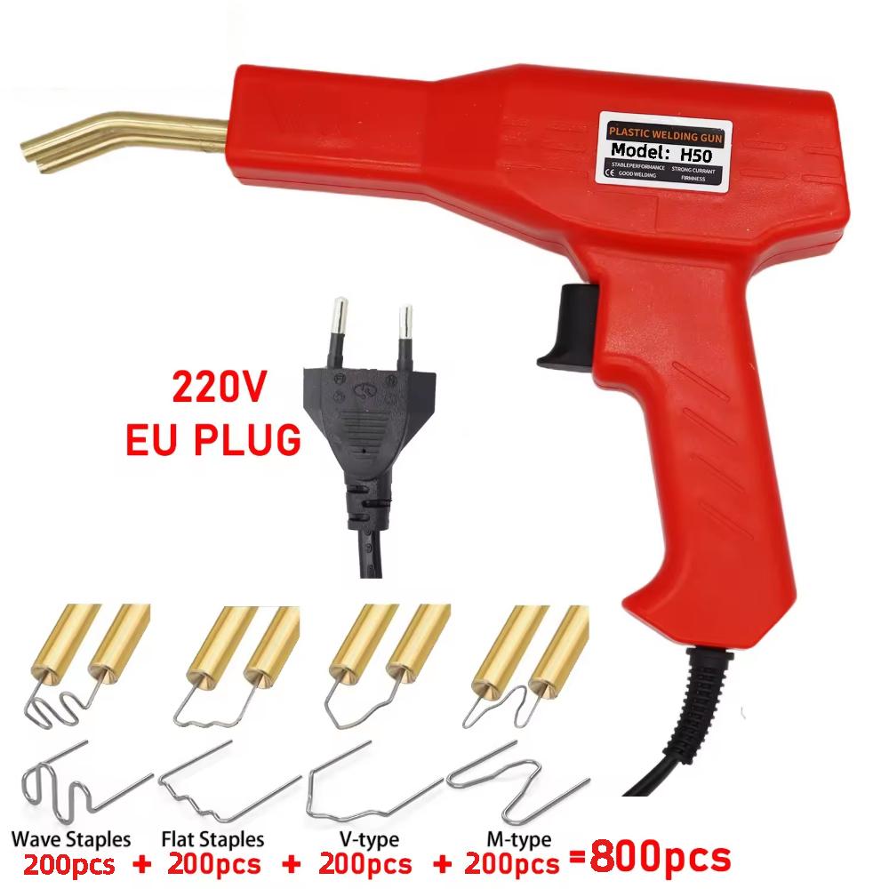 

ЕС 220 В Пластиковый сварочный аппарат Портативный электрический пластиковый горячий степлер для скоб ПВХ для ремонта бамперов автомобилей Инструменты для ремонта EU