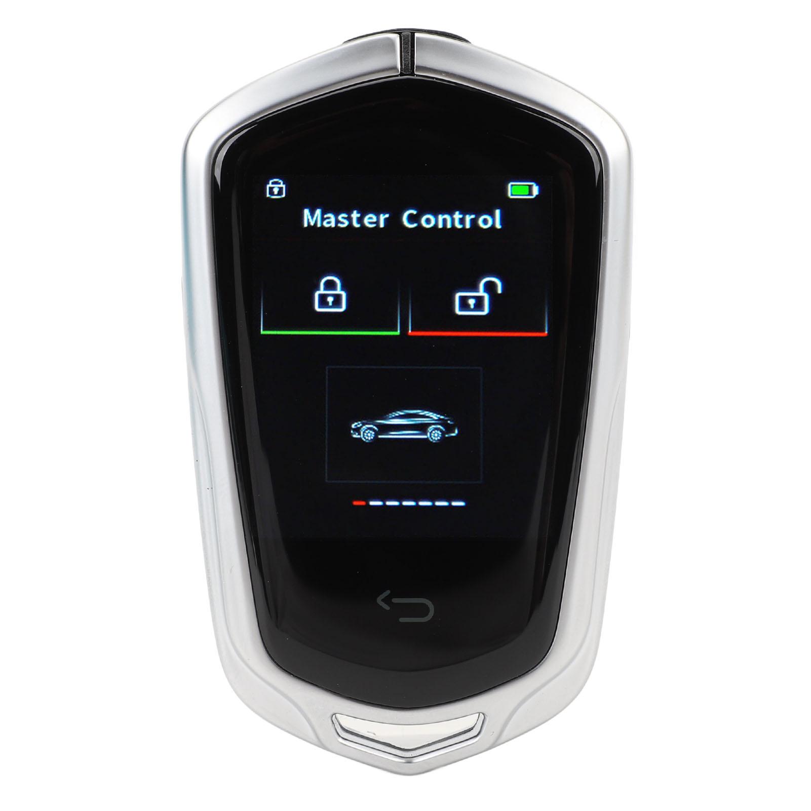 Démarreur de voiture à distance Clé Universelle Portable Entrée sans clé Clé de voiture intelligente avec écran LCD pour modèles à démarrage par un bouton black