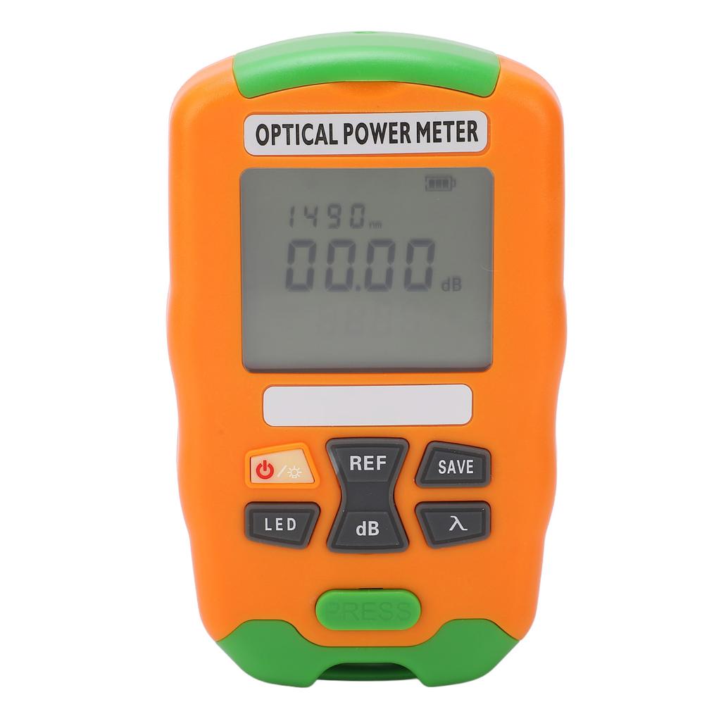 Orange Mini Fiber Optic Power Meter Fast Accurate Sensitive Robust Small Optical Fiber Tester ?70