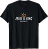 Men's Clothing Christian Jesus Is King Design Crown T-shirt Casual Couple Tshirt Tees Fitness T Shirt