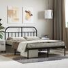 VidaXL Metal Bed Frame with Black Headboard 135x190 Cm 353634