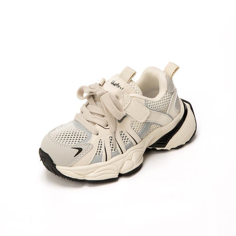 Girls shoes mesh shoes 2025 new summer sports shoes thin children's little white shoes boys breathable mesh single mesh