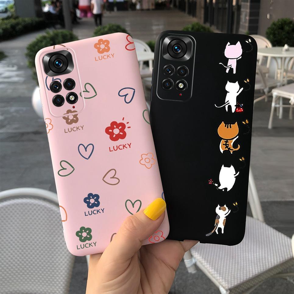 Für Xiaomi Redmi Note 11 Pro Plus 5G Hülle Cover Redmi Note 11S 5G Rückseite Stoßstange TPU Weiche Hülle Redmi Note 11 Pro Mi 11i 5G Fundas