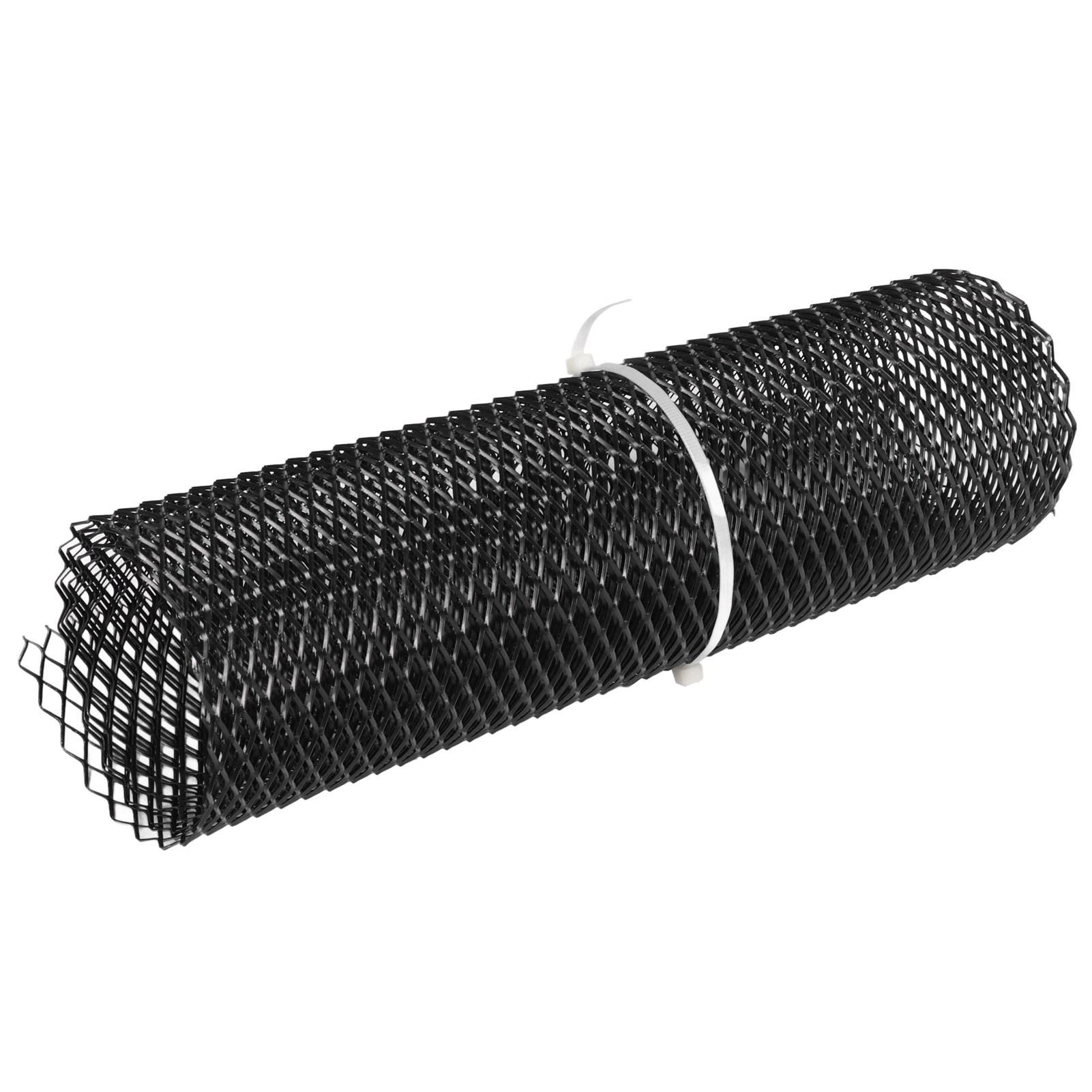 Car Front Center Grid Grille Rhombic Mesh Stable Structure Aluminum Universal Fit for Cars Black чёрный