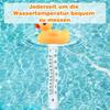 Termometro Galleggiante per Piscina Anatra Polpo, Termometro Grande per Temperatura Piscina con Corda, Divertente Accessorio Acqua per Vasca Idromassaggio Piscina Spa