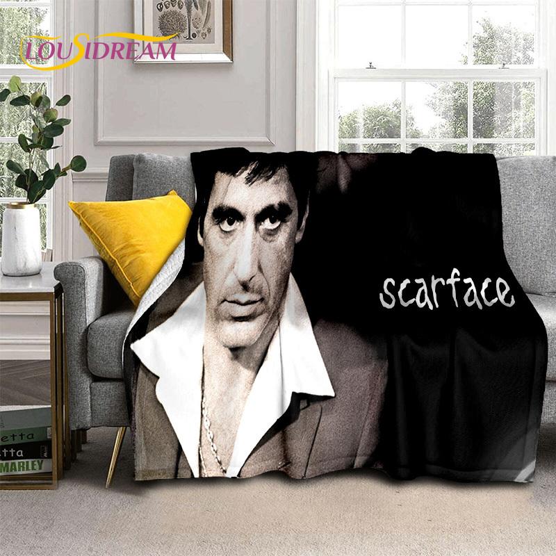 Scarface 3D Classics Movie Tony HD Blanket,Soft Throw Blanket for Home Bedroom Bed Sofa Picnic Travel Office Cover Blanket Kids