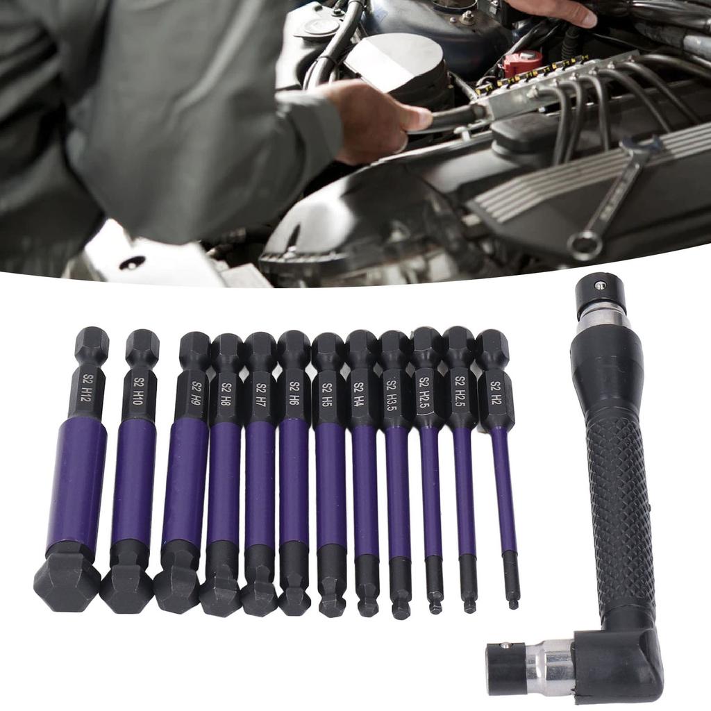 13PCS Set Hex Ball Bit Set 1/4  Alloy Steel Ball End Hex  Screwdriver Drill Bit
