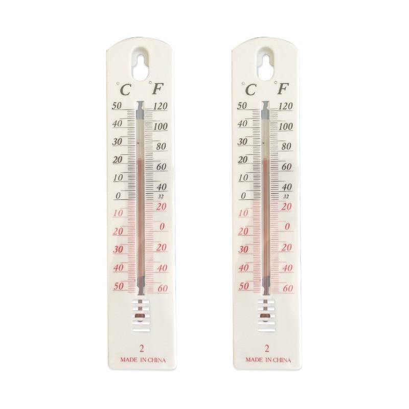 

Wall Thermometer Home Office 195x40x6mm 2pcs Accurate 2PCS