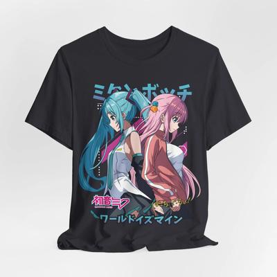 T-shirt graphique anime, T-shirt Hatsune Miku, T-shirt jersey Vocaloid unisexe, Kawaii