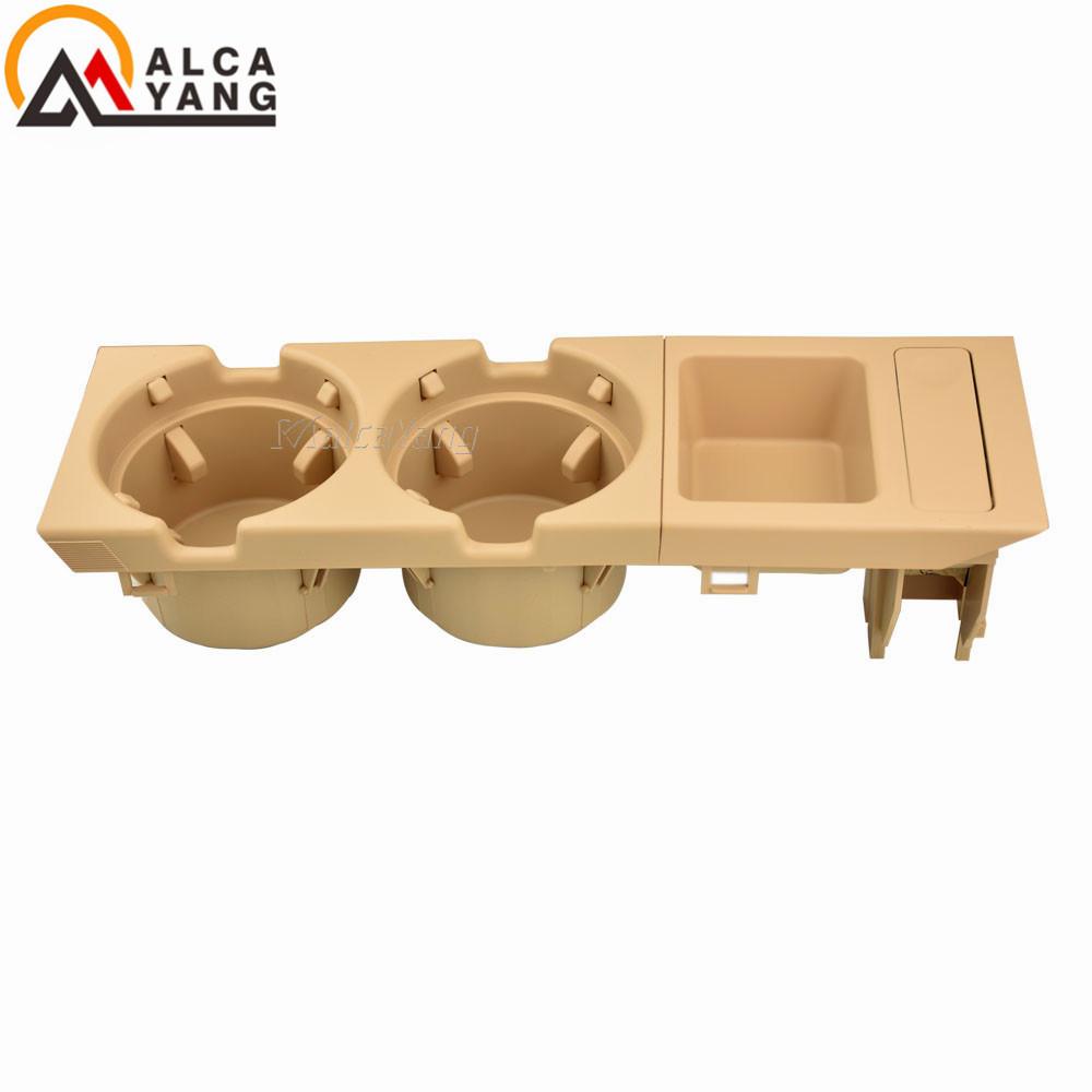 Double Hole Car Vehicle Front Center Console Storage Box Coin + Cup Holder for BMW E46 3SERIES 1999-2006