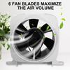12V 4Inches 270CFM Straight Barrel Exhaust Fan RV Yacht Battery Ventilation Exhaust Fan Boat In-line Blower Fan